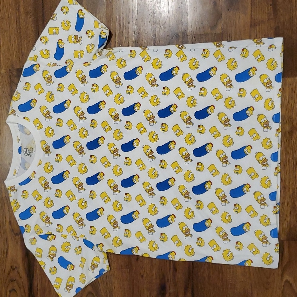 Adult unisex The Simpsons all over print tshirt size L